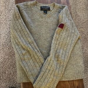 Abercrombie & Fitch Tan V-Neck Sweater